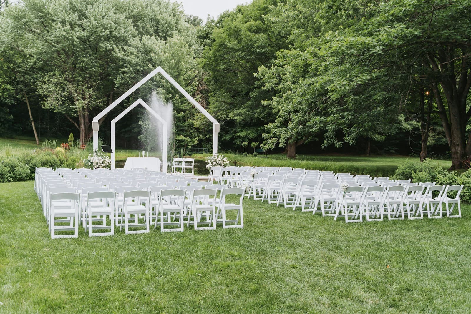 Outdoor wedding ceremony